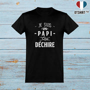  T shirt homme un papi qui déchire 3