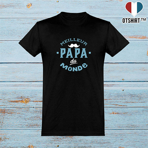  T shirt homme meilleur papa du monde