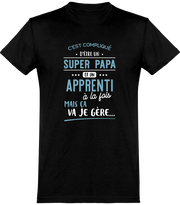  T shirt homme super papa et apprenti