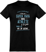  T shirt homme super papa et athlète