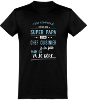  T shirt homme super papa et chef cuisinier