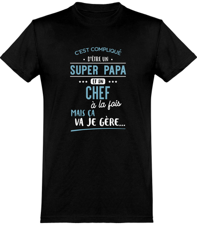  T shirt homme super papa et chef