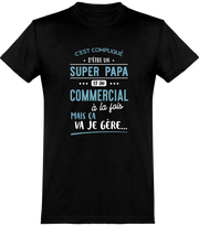  T shirt homme super papa et comme paparcial