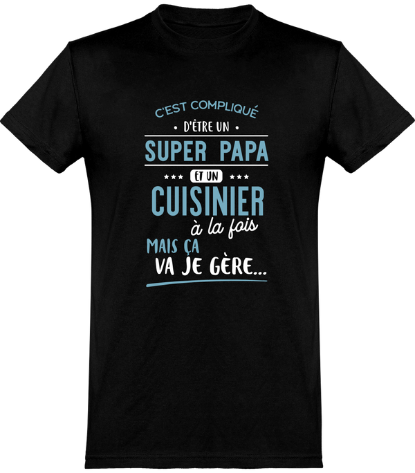  T shirt homme super papa et cuisinier