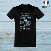  T shirt homme super papa et dentiste