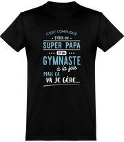  T shirt homme super papa et gymnaste