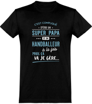  T shirt homme super papa et handballeur