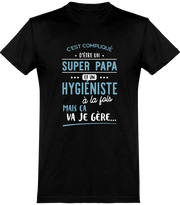  T shirt homme super papa et hygiéniste