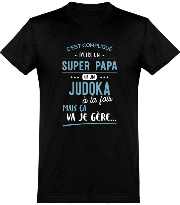  T shirt homme super papa et judoka