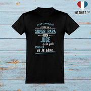  T shirt homme super papa et juge