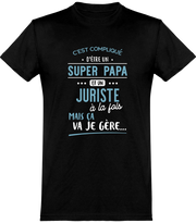  T shirt homme super papa et juriste