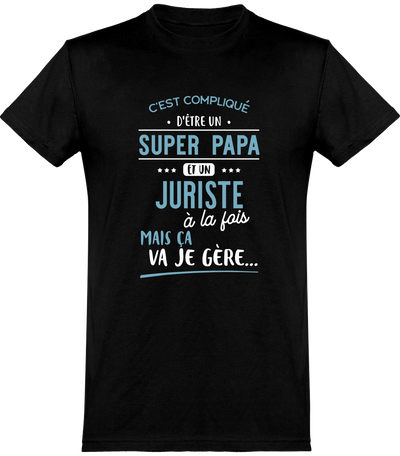  T shirt homme super papa et juriste