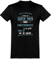  T shirt homme super papa et kinésithérapeute