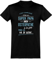  T shirt homme super papa et ostéopathe