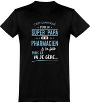  T shirt homme super papa et pharmacien