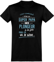  T shirt homme super papa et plongeur