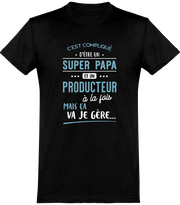  T shirt homme super papa et producteur