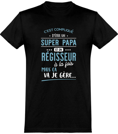  T shirt homme super papa et régisseur