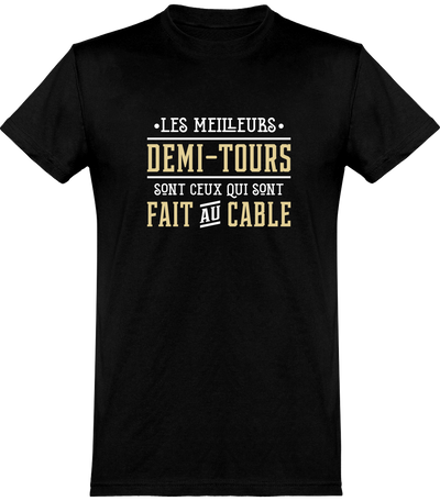  T shirt homme demi-tours au cable