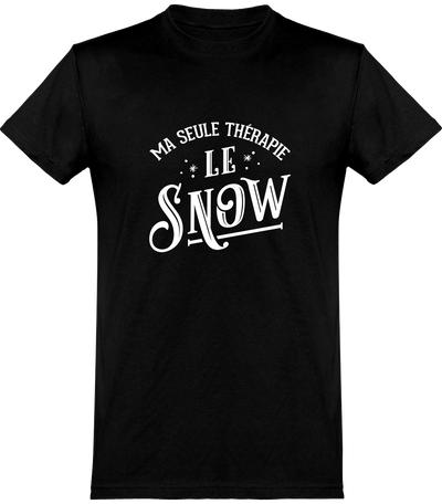  T shirt homme ma thérapie le snow