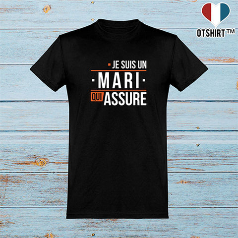  T shirt homme un mari qui assure