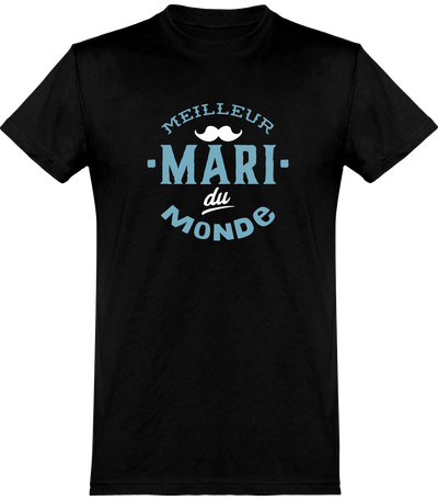  T shirt homme meilleur mari du monde famille