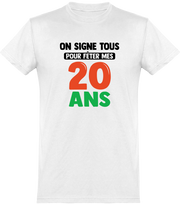  T shirt homme on signe tous 20 ans