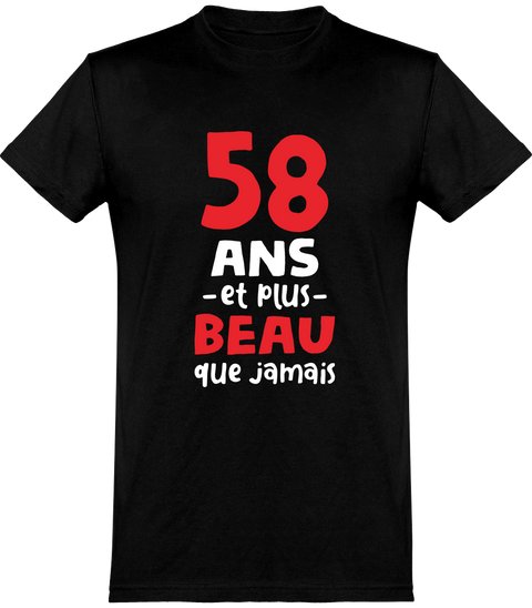  T shirt homme 58 ans et plus beau