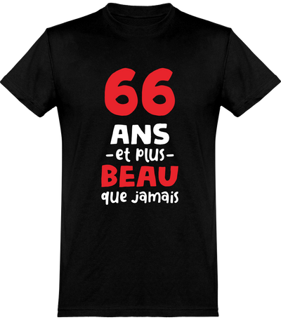  T shirt homme 66 ans et plus beau
