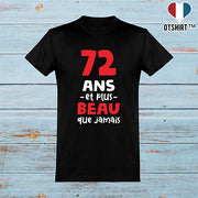  T shirt homme 72 ans et plus beau