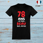  T shirt homme 78 ans et plus beau