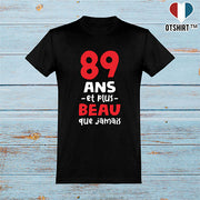  T shirt homme 89 ans et plus beau