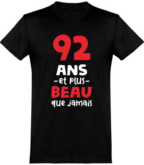  T shirt homme 92 ans et plus beau