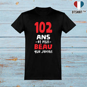  T shirt homme 102 ans et plus beau