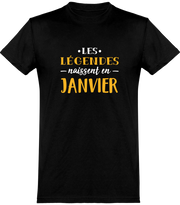  T shirt homme légende de janvier