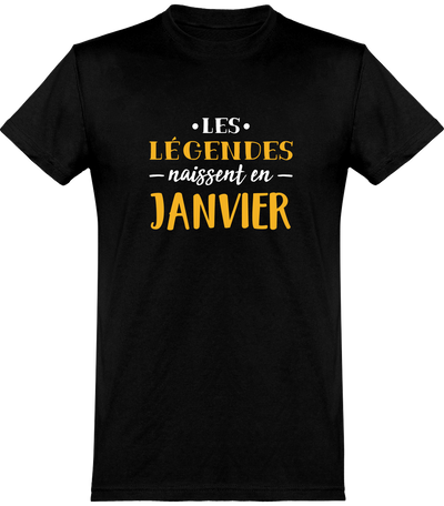  T shirt homme légende de janvier