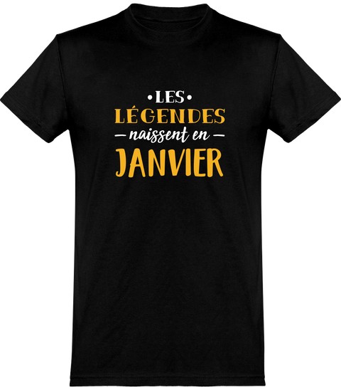  T shirt homme légende de janvier