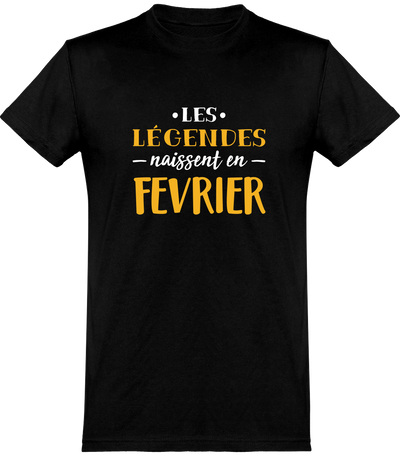  T shirt homme légende de février