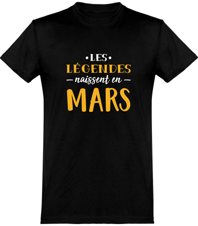  T shirt homme légende de mars anniversaire