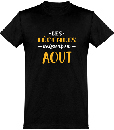  T shirt homme légende d'aout