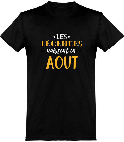  T shirt homme légende d'aout