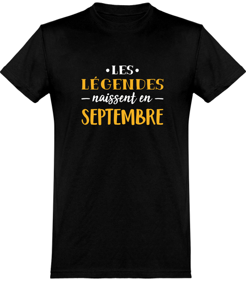  T shirt homme légende de septembre