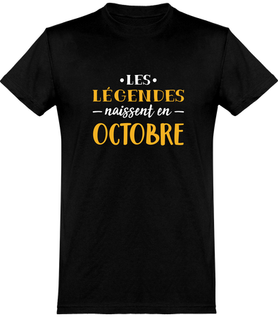  T shirt homme légende d'octobre