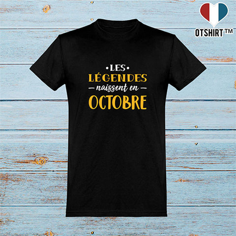  T shirt homme légende d'octobre