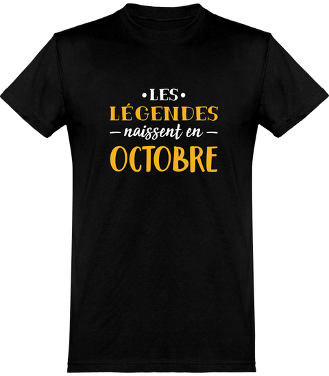  T shirt homme légende d'octobre