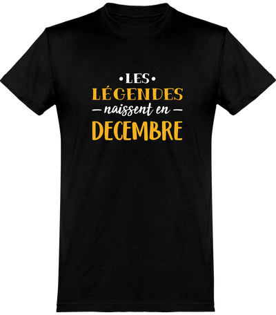  T shirt homme légende de décembre