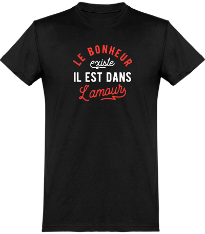  T shirt homme le bonheur existe
