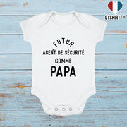 Body bébé Futur agent de sécurité comme papa