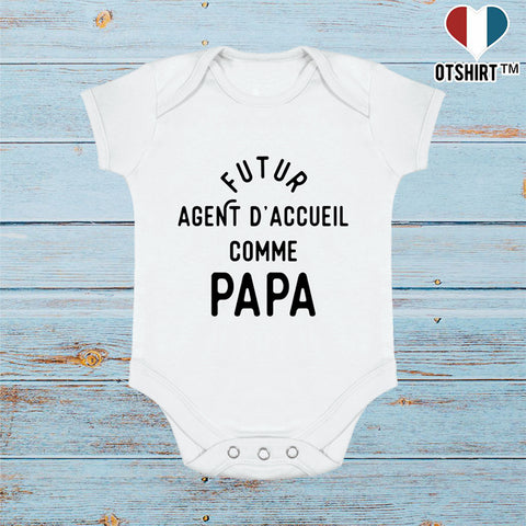 Body bébé Futur agent d'accueil comme papa