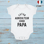 Body bébé Futur agriculteur comme papa